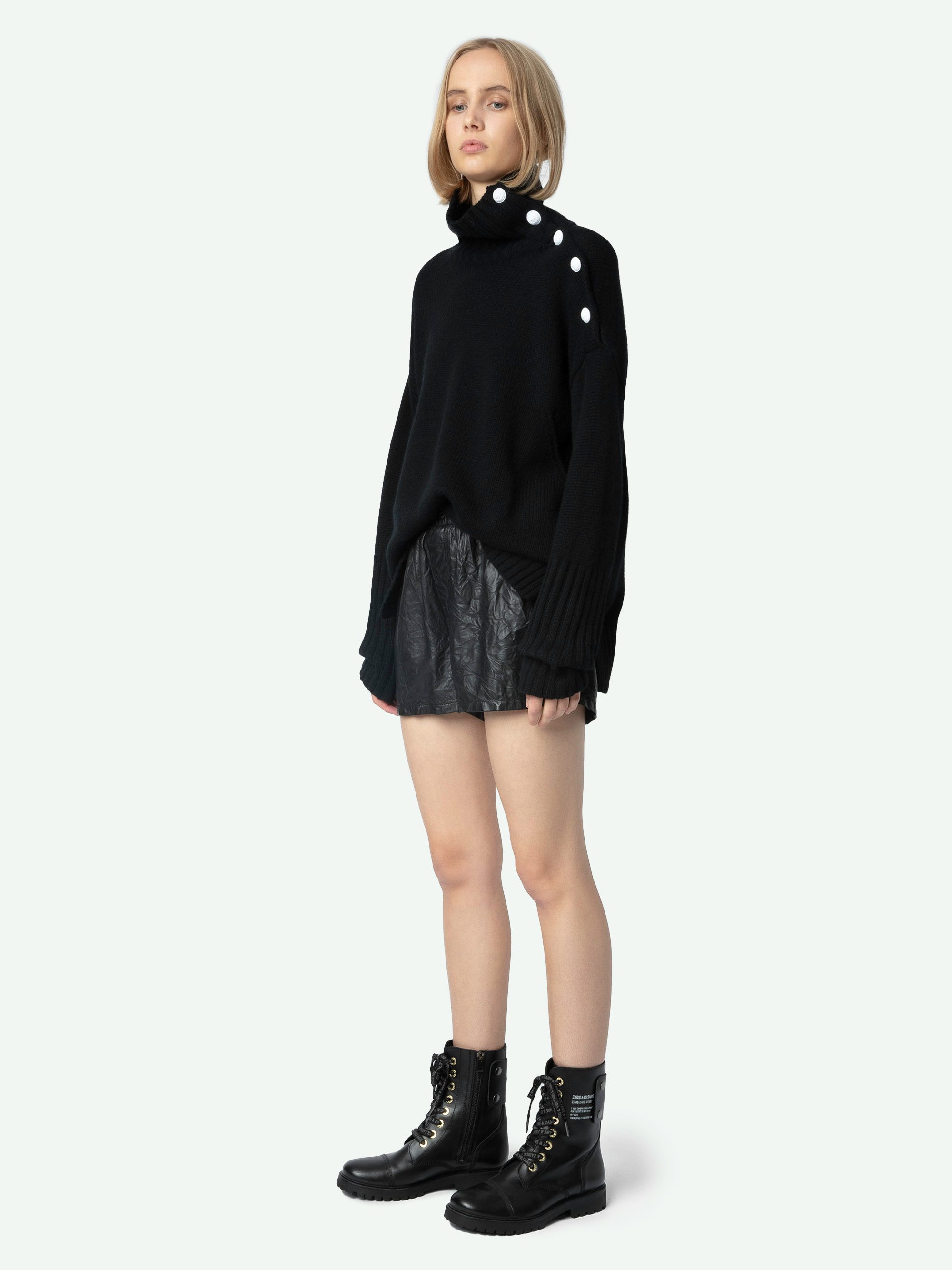 Joe Ankle Boots - Leather ranger boots with print and patch.